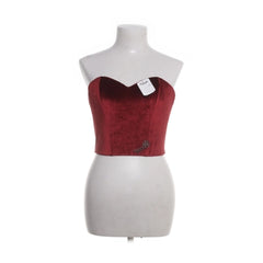 Aubade | Rode fluwelen bustier