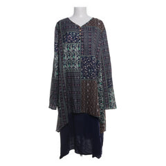 Blauw, Meerkleurig - Maxi jurk