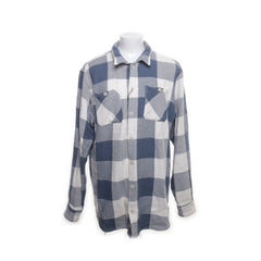 Jack & Jones | Blauw-wit geblokte flanel overhemd