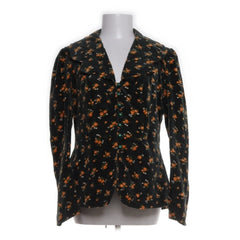Blazer | Zwarte Bloemenprint Blazer