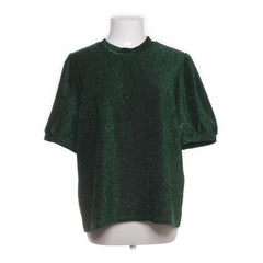 Ellos | Groene Glanzende Pofmouwtop