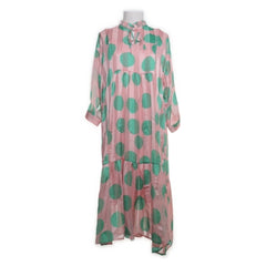 Love & Divine | Roze Polka Dot Maxi-jurk