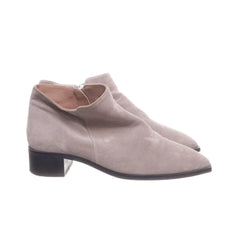 Flattered | Beige Suède Enkellaarsjes