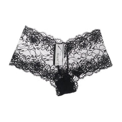 Intimates | Zwarte kanten hipster-slip met bloemenpatroon