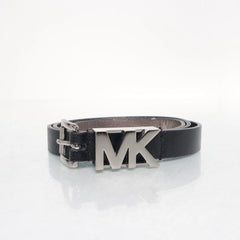 Zwarte MK-logo riem