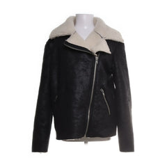 Zwart - Shearling jas