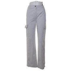 Design by Si | Wit, Blauw - Cargo broek