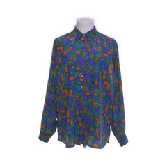 Delmod | Kleurrijke geometrische blouse