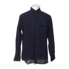 Massimo Dutti | Marineblauw Overhemd Met Zakken