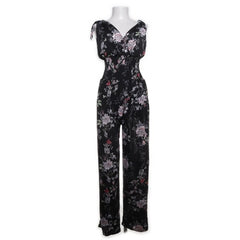 Defox | Zwarte Bloemen Jumpsuit