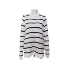 Cappuccini | Losse gestreepte trui zwart-wit