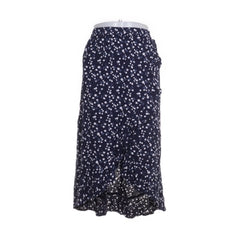 MyWear Woman | Blauwe bloemenprint wikkelrok