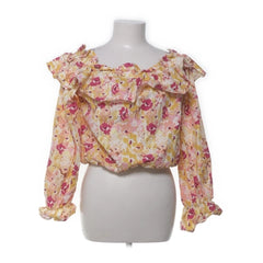 Maja Nilsson Lindelöf x Gina Tricot | Bloemenprint Ruche Blouse