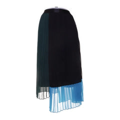 Gestuz | Zwart-blauwe plissé rok