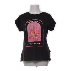 Dedicated | Zwart T-shirt met Slangprint