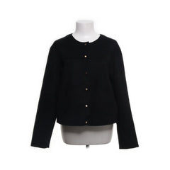 Amisu | Zwarte cropped jas met goudkleurige knopen