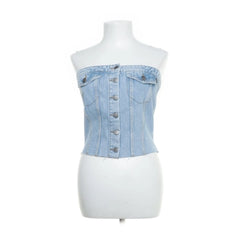 Dr. Denim | Lichtblauwe Denim Bustier Top