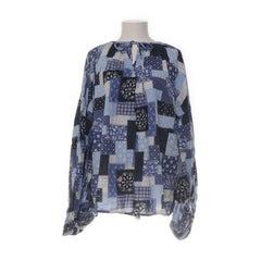 By Malene Birger | Blauwe patchwork blouse