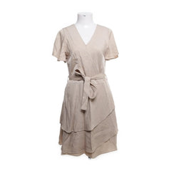 My Jewellery Limited | Beige Gelaagde Wikkel Jurk