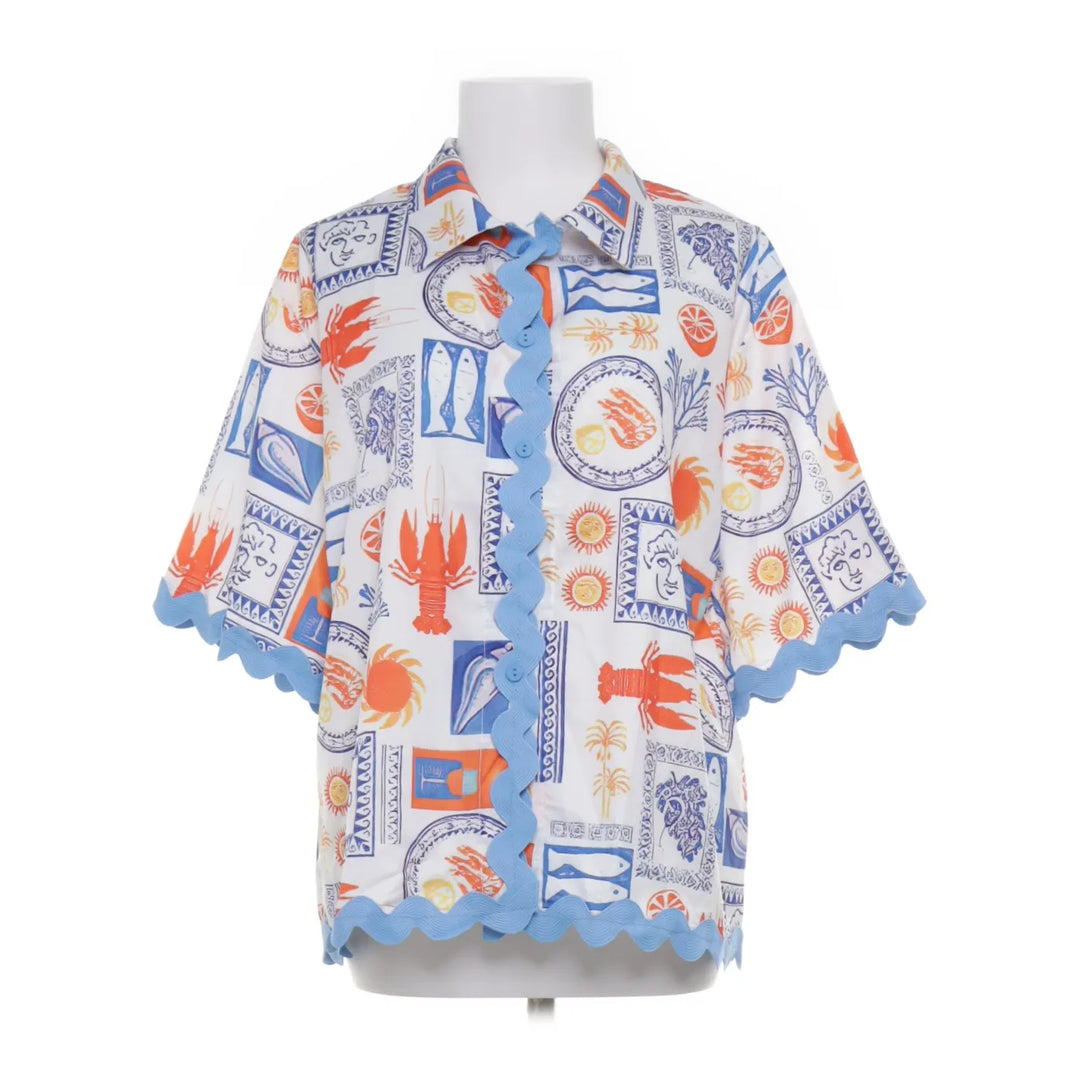 Wit, Meerkleurig - Korte mouwen shirt