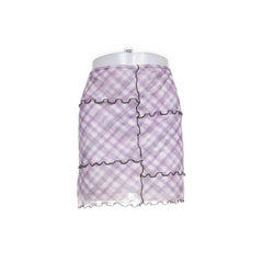 Urban Outfitters | Paarse geruite minirok