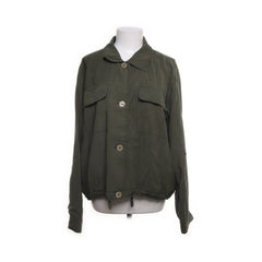 Tom Tailor | Donkergroene jas met zakdetails en knoopsluiting