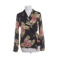 Intimissimi | Zwarte bloemen wikkelblouse