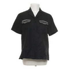 Cappuccini | Zwart Geborduurde Bowlingshirt