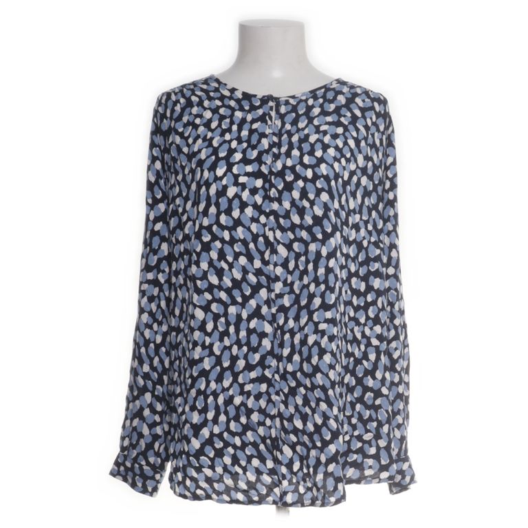 C&A | Blouse met blauw-witte stippenprint