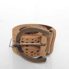 Divided by H&M | Lichtbruine leren riem met perforaties