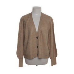 JDY | Beige gebreid vest met knoopsluiting