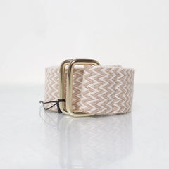 Beige Geweven Riem