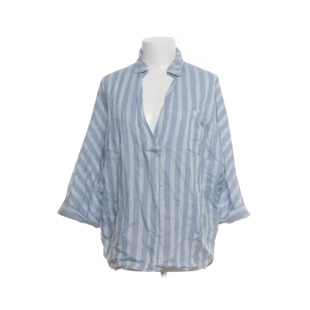 Nais | Blauw, Wit - Blouse