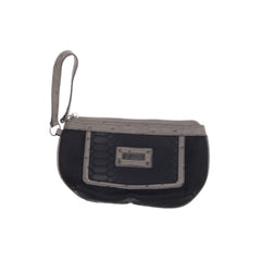 Zwarte Gevoerde Clutch Tas