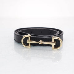 Zwarte Leren Horsebit Riem