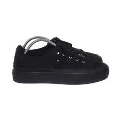 Tommy Hilfiger | Zwarte Canvas Platformsneakers