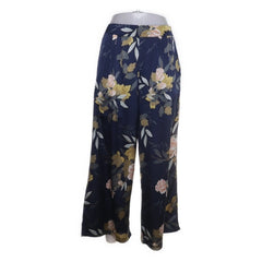Palazzo broek | Blauwe bloemen palazzo broek