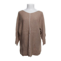 s.Oliver | Beige oversized trui met middennaad