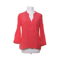 Massimo Dutti | Rode tuniekblouse met knoopjes