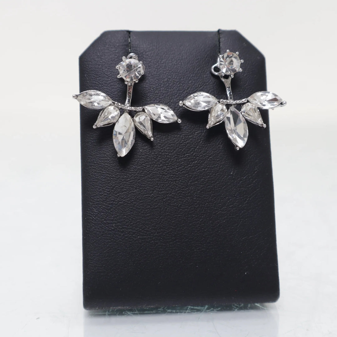 Zilver, Wit - Oorbellen