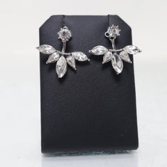 Zilver, Wit - Oorbellen