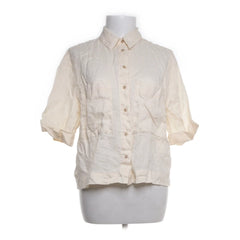 Mango | Crèmekleurige linnen blouse