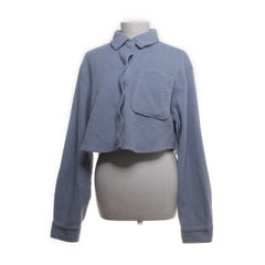 Weekday | Blauwe Cropped Fleece Blouse