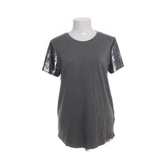 Ralph Lauren | Grijs T-shirt met Paillettenmouwen