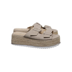 Vox | Beige Plateau Espadrille Slippers