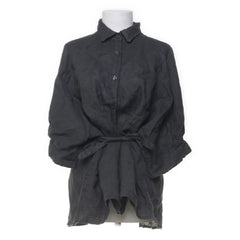 SixtyDays | Zwart Linnen Overhemd Met Ceintuur