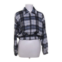 Wannianging | Geruite flanellen cropped blouse