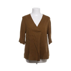 COS | Bruine V-hals Blouse met Overslag