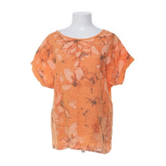 Mix By | Oranje bloemenprint blouse