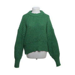 H&M | Donkergroene kabeltrui met ronde hals